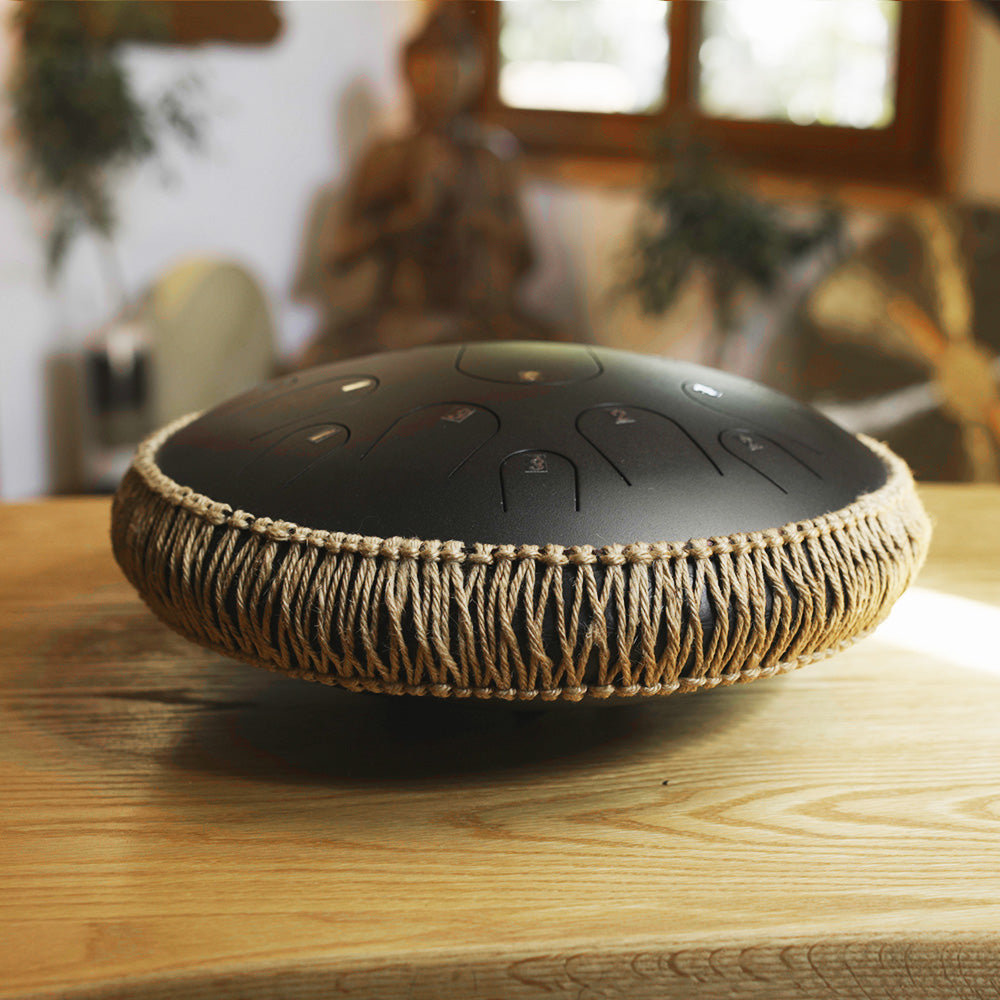 STEEL DRUM 15 NOTAS 14 PULGADAS - NEGRO