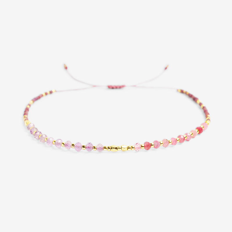 PULSERA AJUSTABLE MIYUKI AMATISTA + HEMATITA