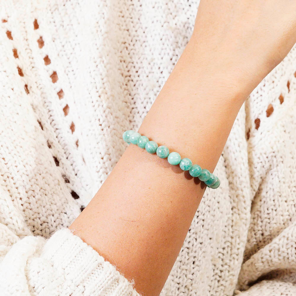 PULSERA ELÁSTICA AMAZONITA (8 MM)