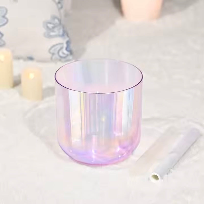 "PURPLE RAY ALCHEMY" CUENCO DE CRISTAL DE CUARZO - 6" A 11", AFINACIÓN 432 HZ (RESERVA)