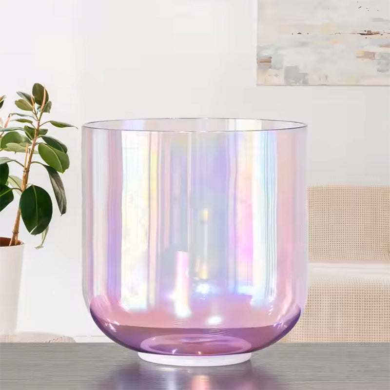 "PURPLE RAY ALCHEMY" CUENCO DE CRISTAL DE CUARZO - 6" A 11", AFINACIÓN 432 HZ (RESERVA)