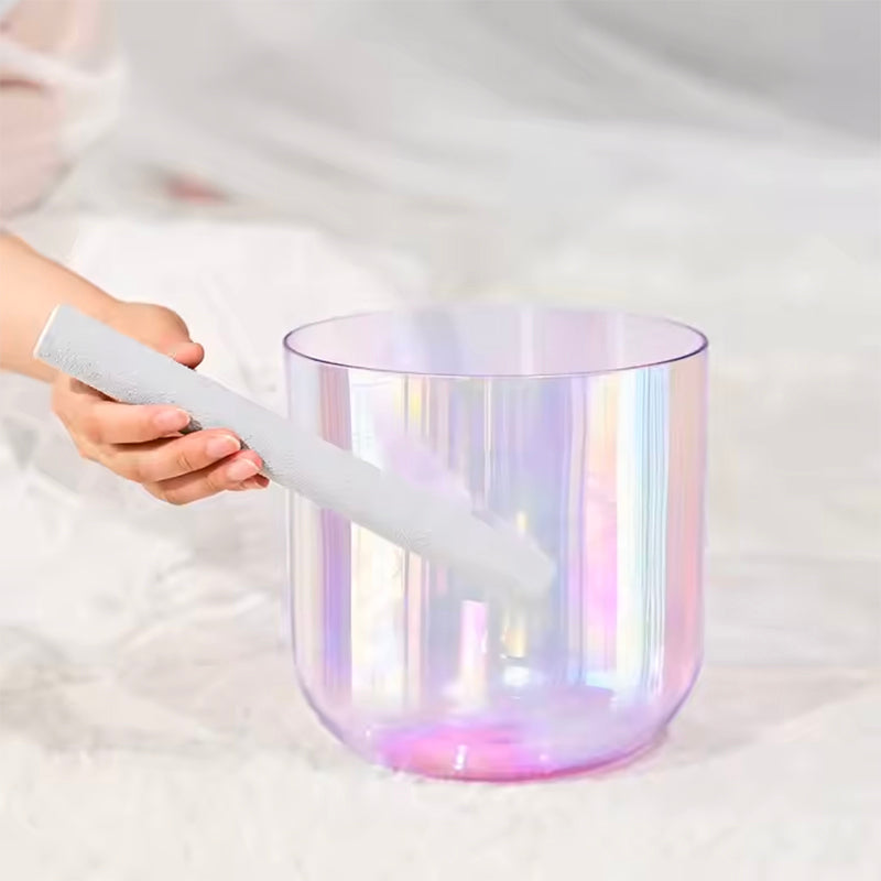 "PURPLE RAY ALCHEMY" CUENCO DE CRISTAL DE CUARZO - 6" A 11", AFINACIÓN 432 HZ (RESERVA)