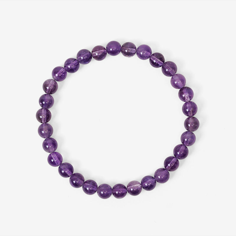 PULSERA ELÁSTICA AMATISTA (6 MM)