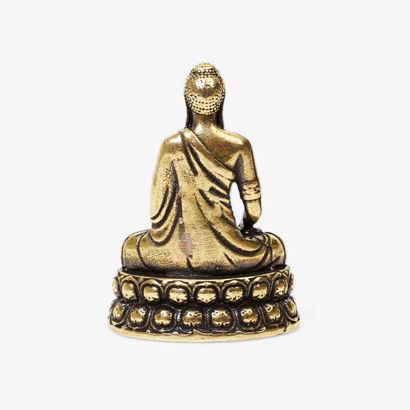 FIGURA DE BRONCE BUDA EN FLOR DE LOTO