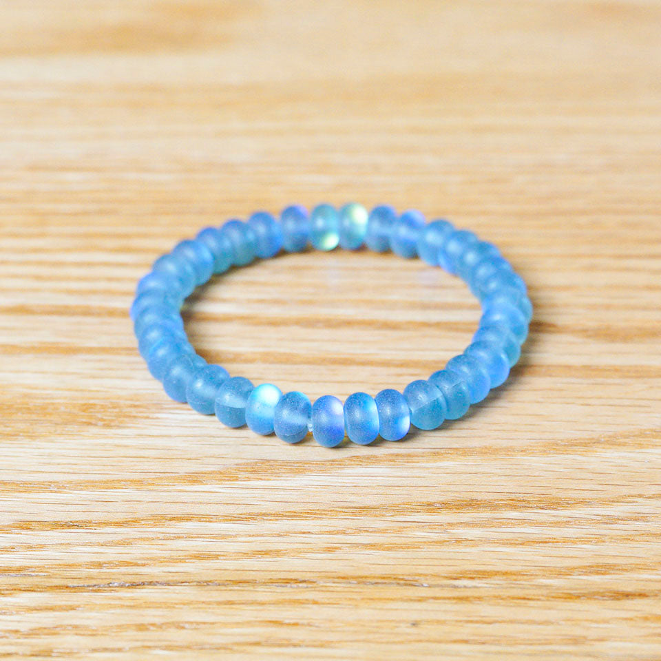 PULSERA ELÁSTICA CRISTAL PLOMO "ENERGY FLOW" (5X8 MM)