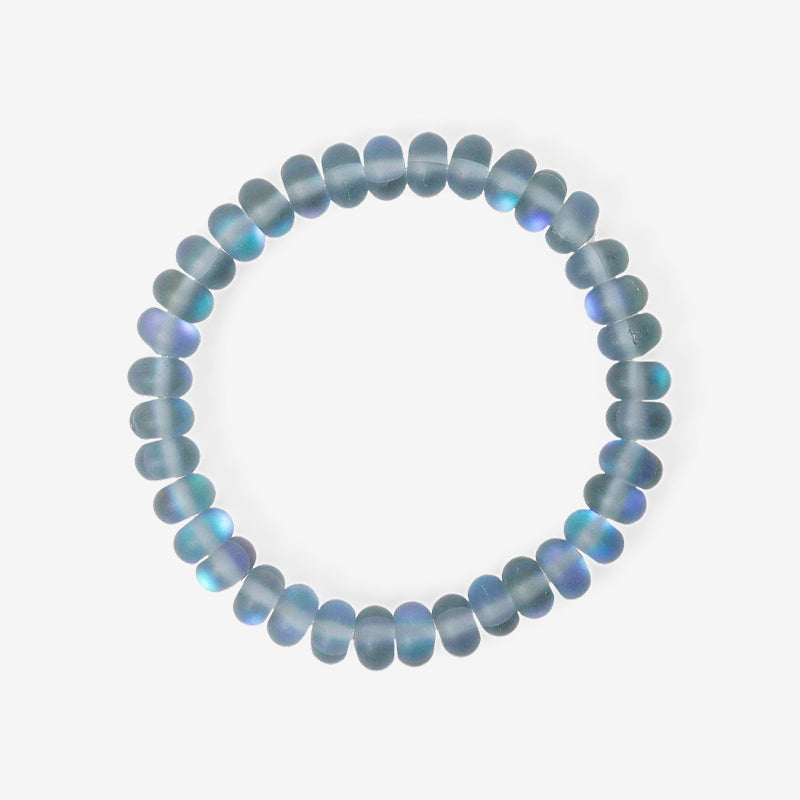 PULSERA ELÁSTICA CRISTAL PLOMO "ENERGY FLOW" (5X8 MM)