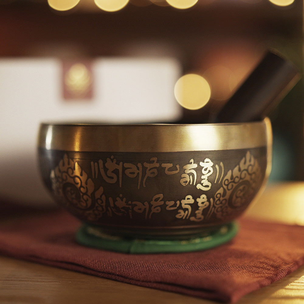 CUENCO TIBETANO GRABADO (DO - 11,5 CM)