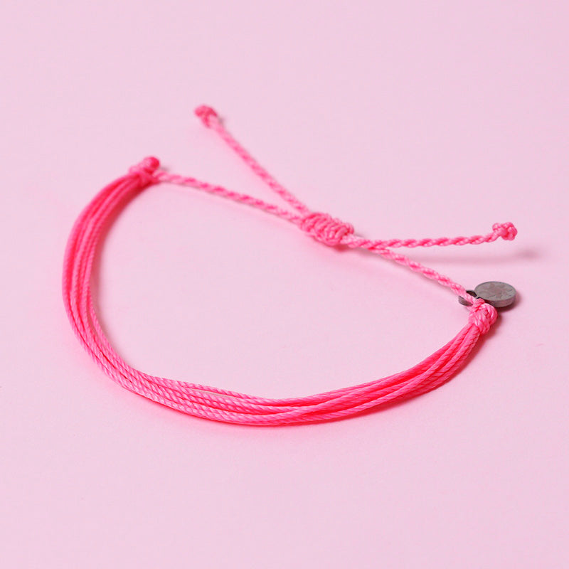 PULSERA AJUSTABLE HILO ENCERADO “COSMICA ORIGINAL ROSA”