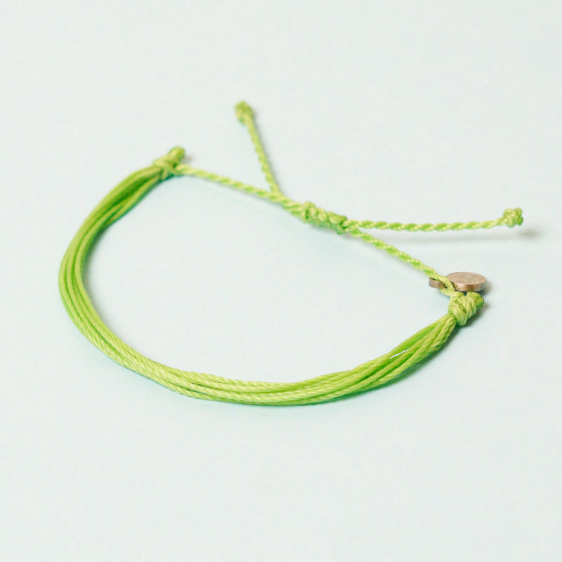 PULSERA AJUSTABLE HILO ENCERADO “COSMICA ORIGINAL VERDE”