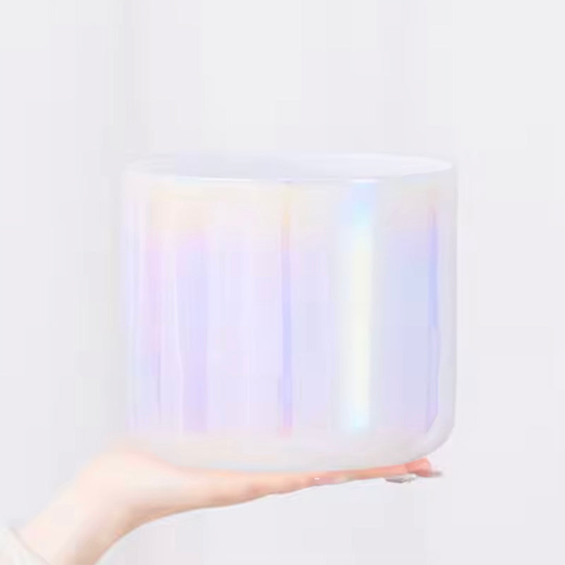 "WHITE CRYSTAL" CUENCO DE CRISTAL DE CUARZO - 6" A 9", AFINACIÓN 432 HZ (RESERVA)