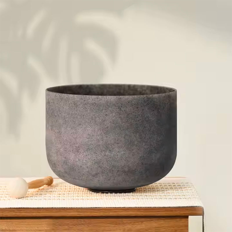 CUARZO BLANCO CON OBSIDIANA - 8" A 11", 432 HZ TONO PERFECTO (RESERVA)