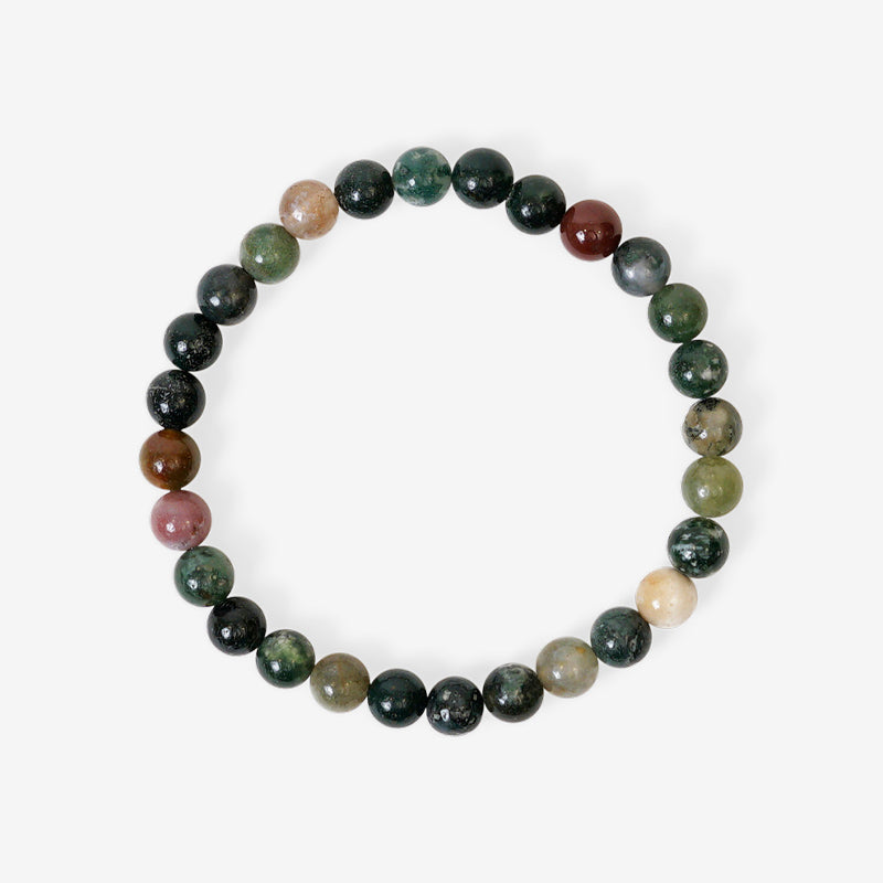 PULSERA ELÁSTICA ÁGATA INDIA (6 MM)