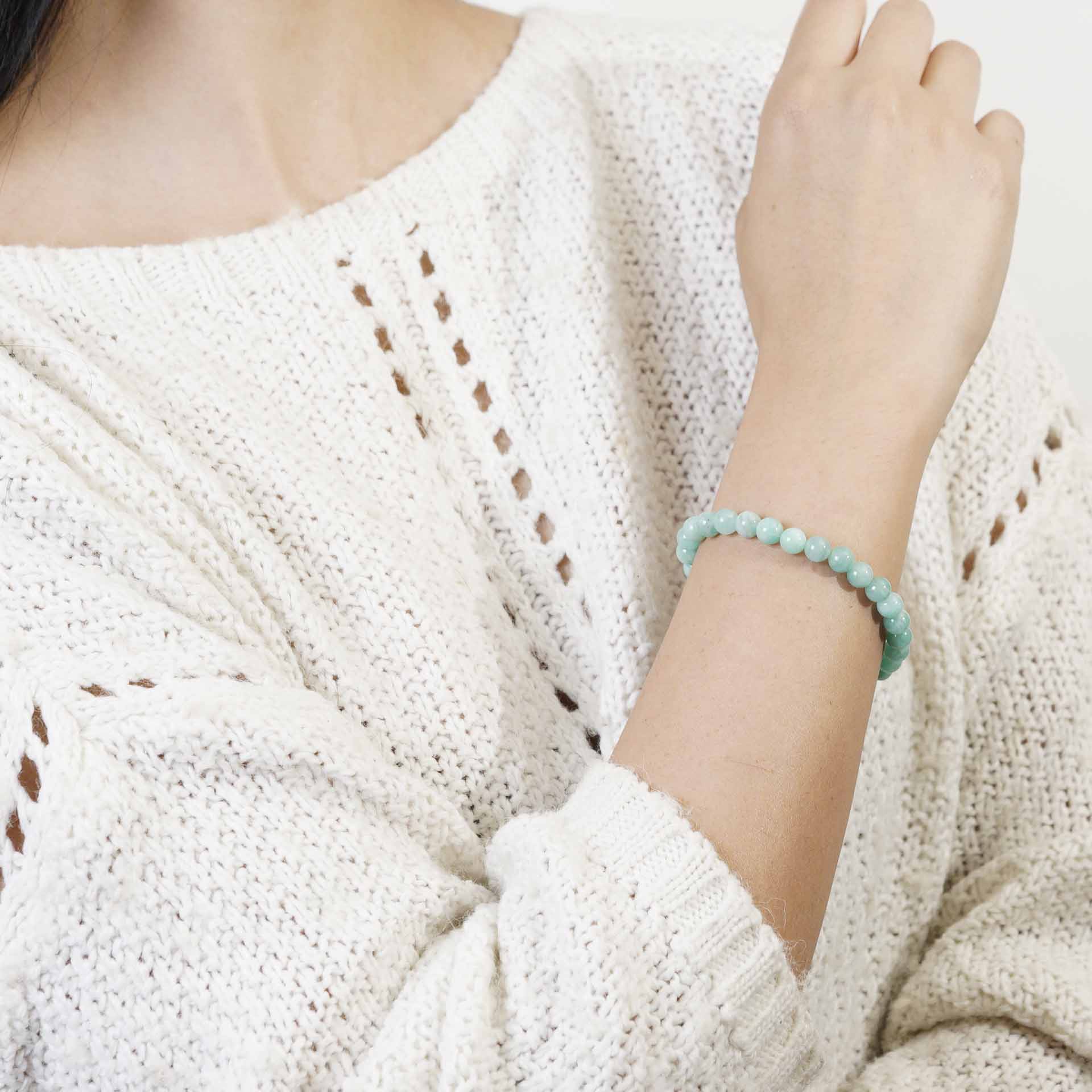 PULSERA ELÁSTICA AMAZONITA (6 MM)