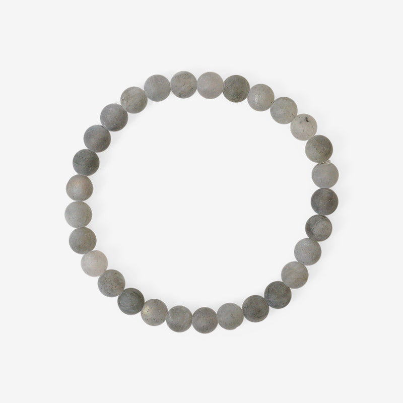 PULSERA ELÁSTICA LABRADORITA MATE (6 MM)