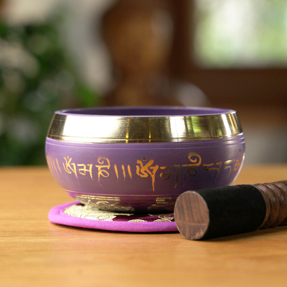 CUENCO TIBETANO MANTRA ÍNDIGO