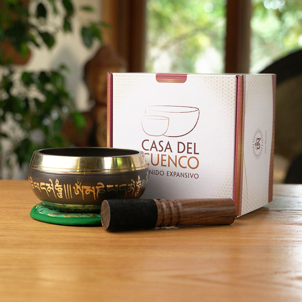 CUENCO TIBETANO MANTRA NEGRO