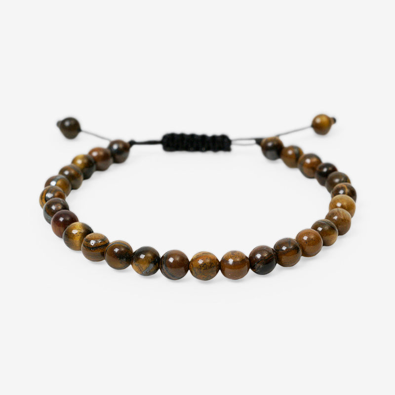 PULSERA AJUSTABLE OJO DE TIGRE (6 MM)