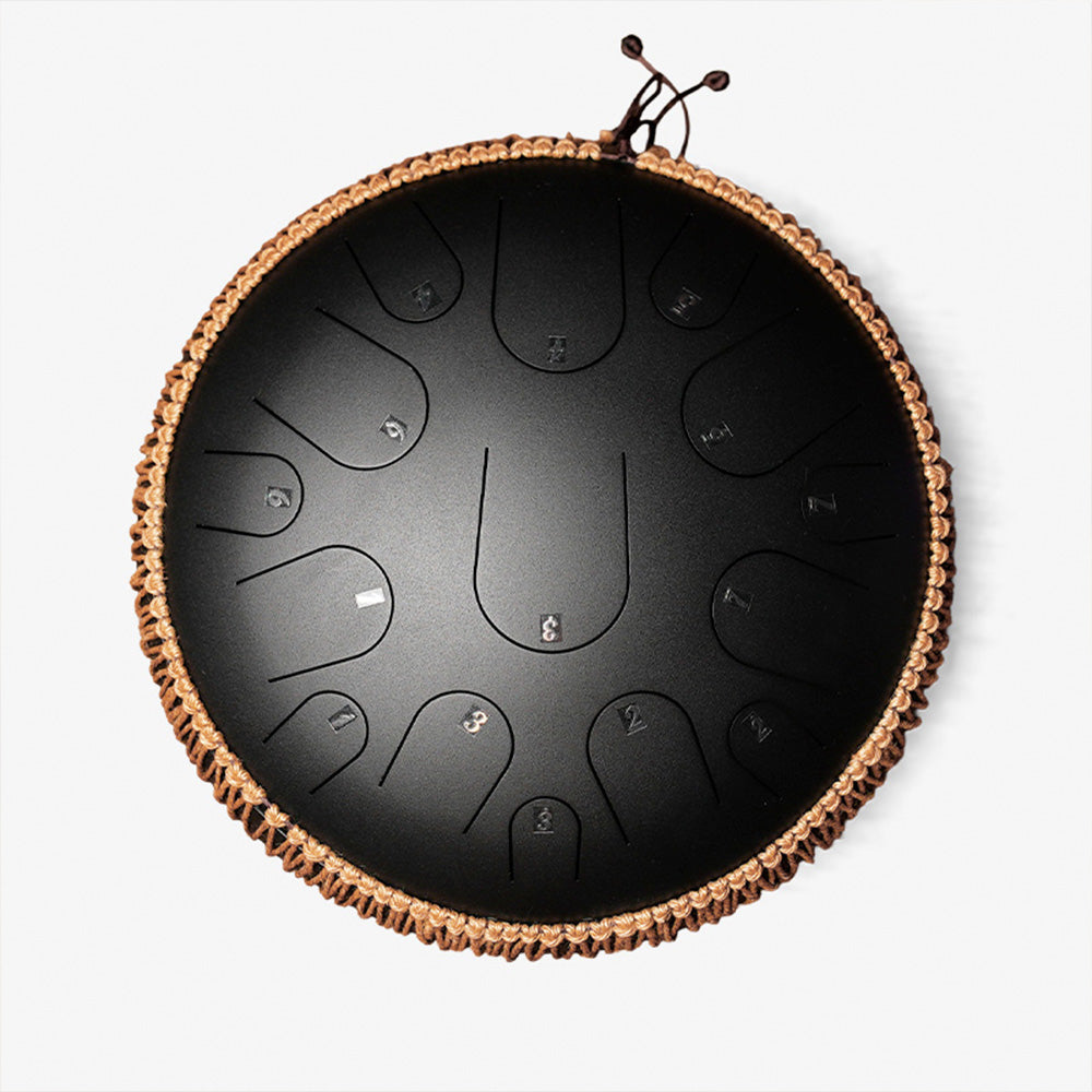 STEEL DRUM 15 NOTAS 14 PULGADAS - NEGRO