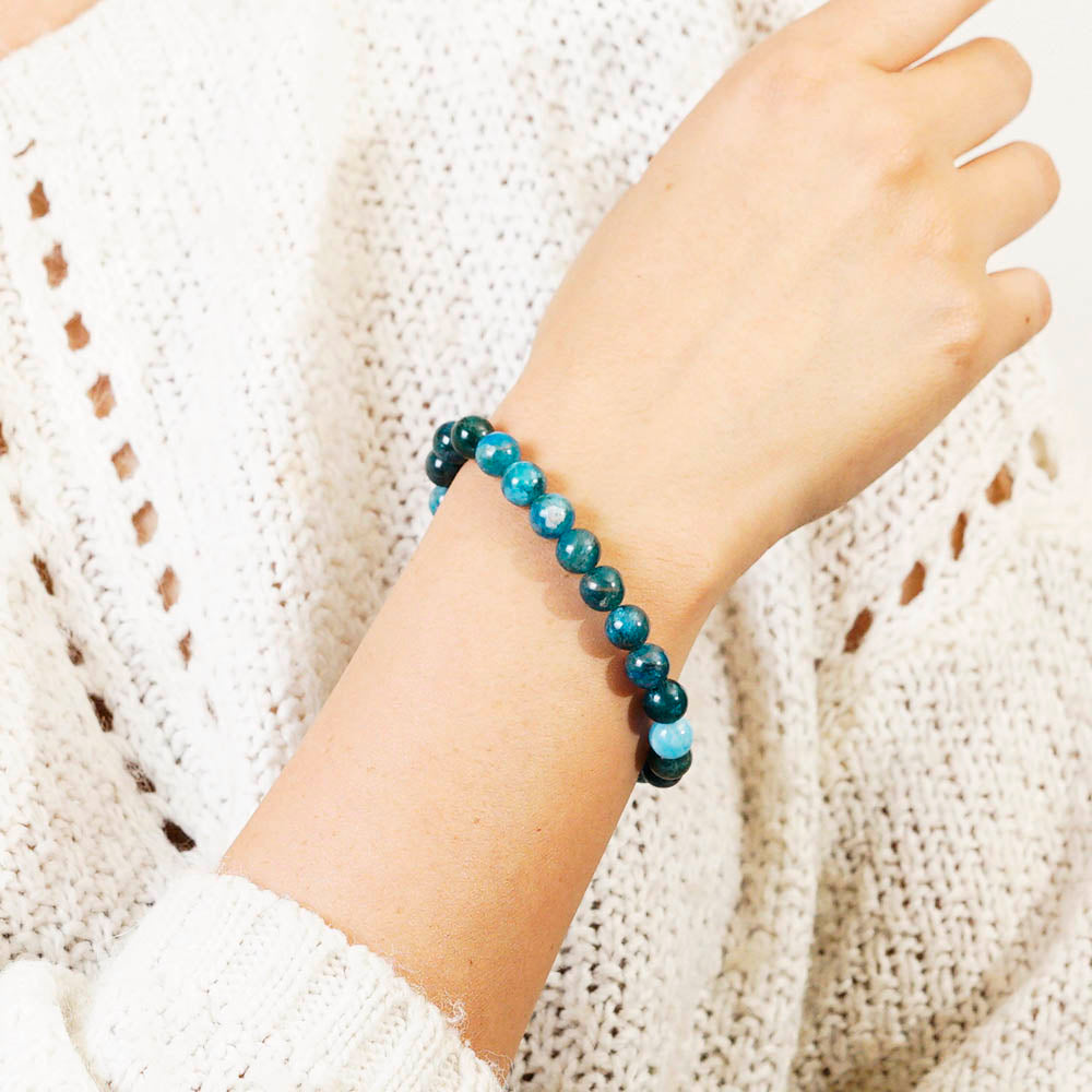 PULSERA ELÁSTICA APATITA (8 MM)