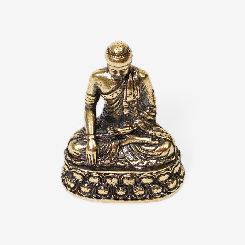 FIGURA DE BRONCE BUDA EN FLOR DE LOTO