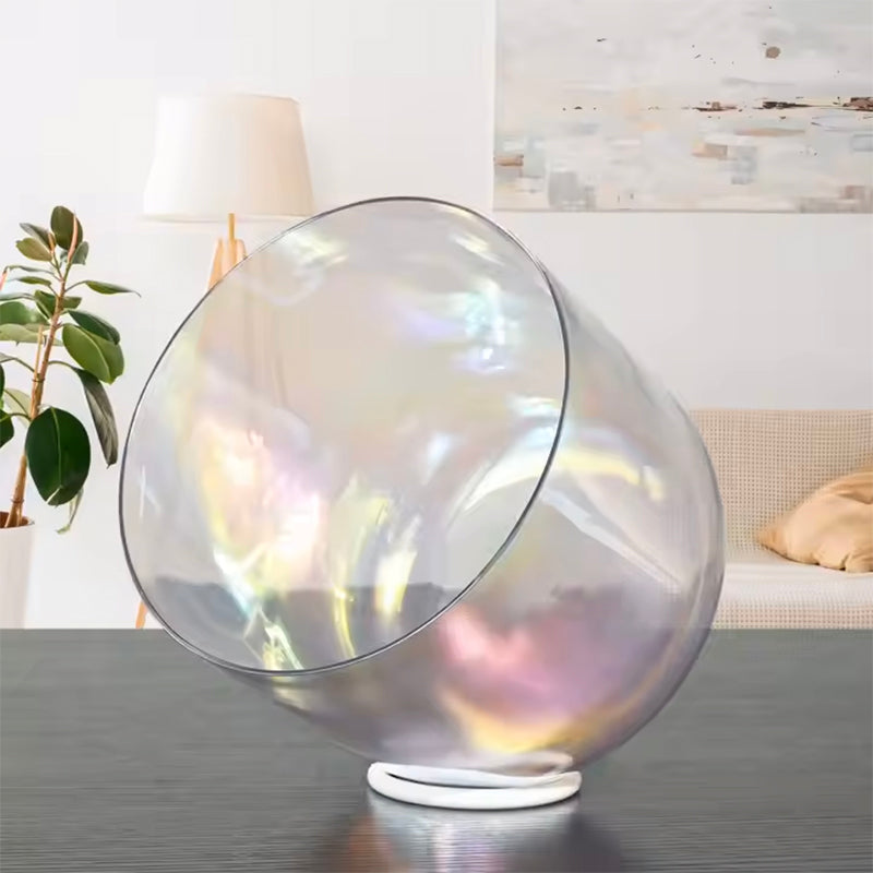 "COSMIC LIGHT ALCHEMY" CUENCO DE CRISTAL DE CUARZO - 6" A 11", AFINACIÓN 432 HZ (RESERVA)
