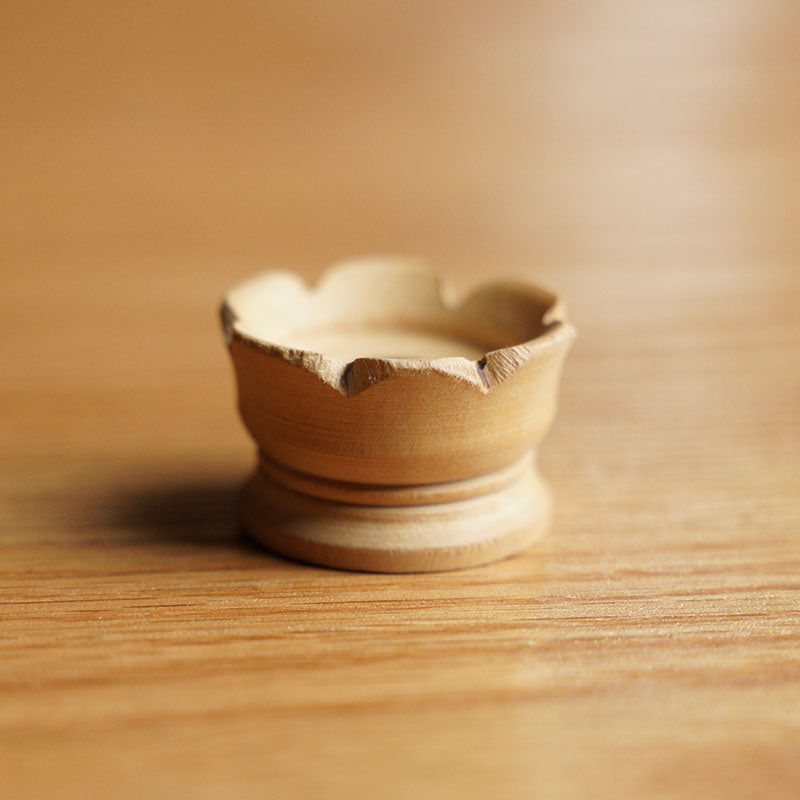 PORTA INCIENSO DE MADERA FLOR DE LOTO 1 ORIFICIO