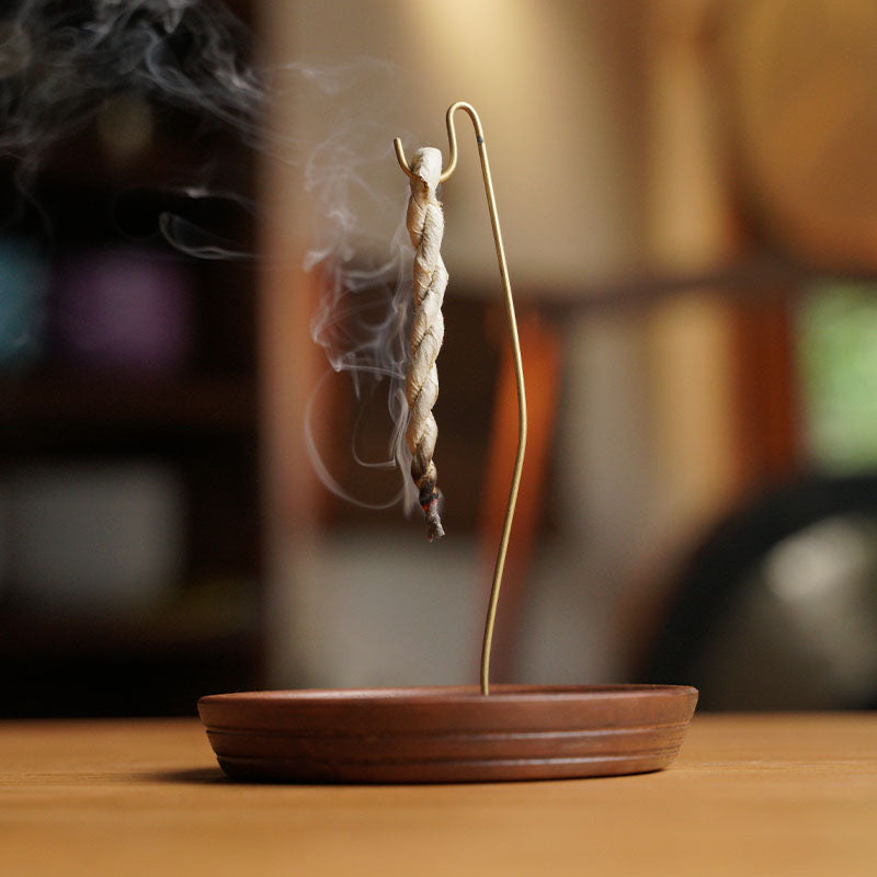 PORTA INCIENSO DE ARCILLA SOPORTE PARA CUERDAS