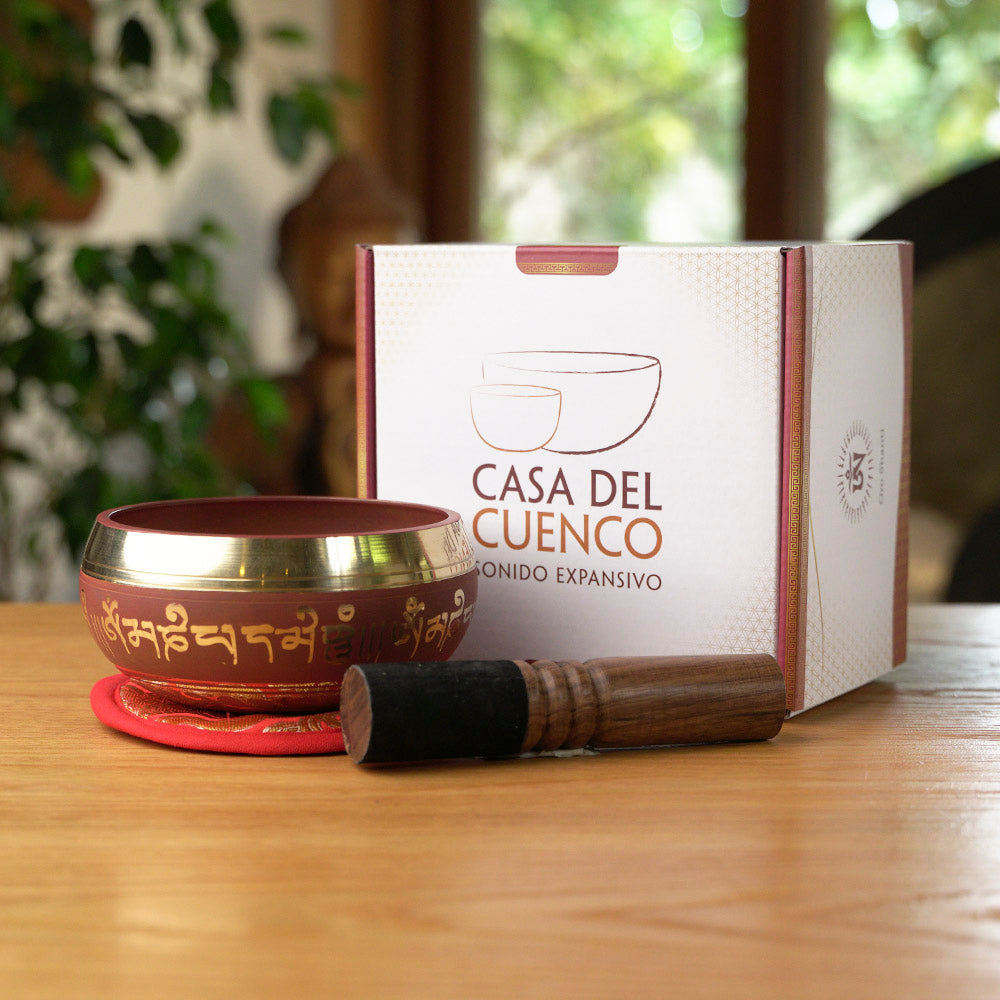 CUENCO TIBETANO MANTRA MARRÓN