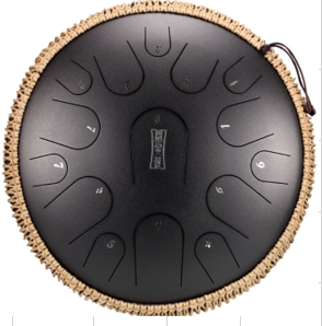 STEEL DRUM 15 NOTAS 14 PULGADAS - NEGRO