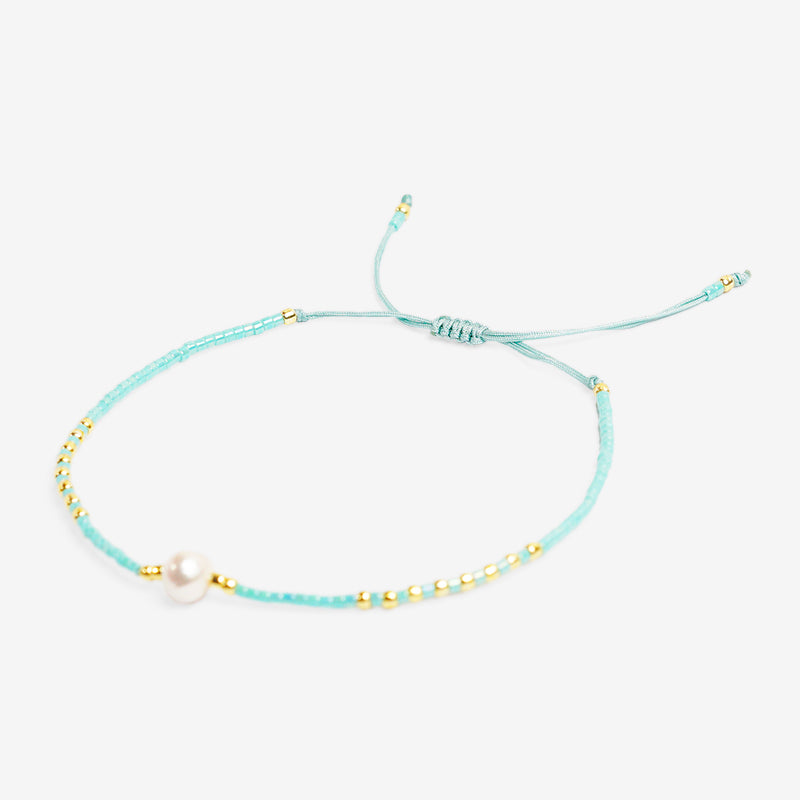 PULSERA AJUSTABLE MIYUKI CRISTAL "PERLA LUNAR"