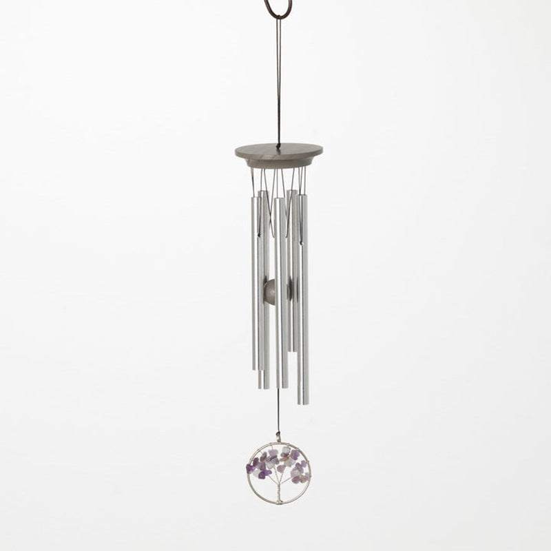 CAMPANA DE VIENTO ÁRBOL DE LA SERENIDAD - AMATISTA, PEQUEÑA (RESERVA)