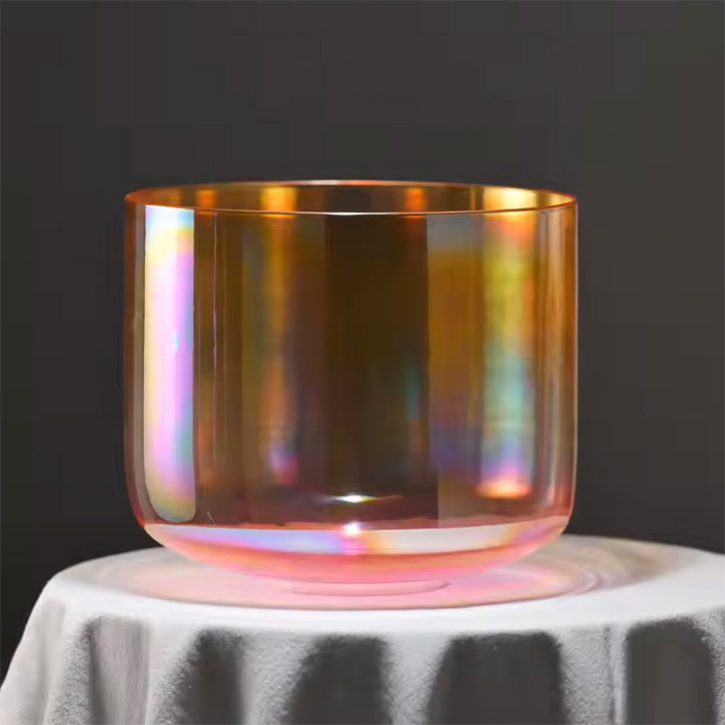 "ORANGE ALCHEMY" CUENCO DE CRISTAL DE CUARZO - 6" A 9", AFINACIÓN 432 HZ (RESERVA)