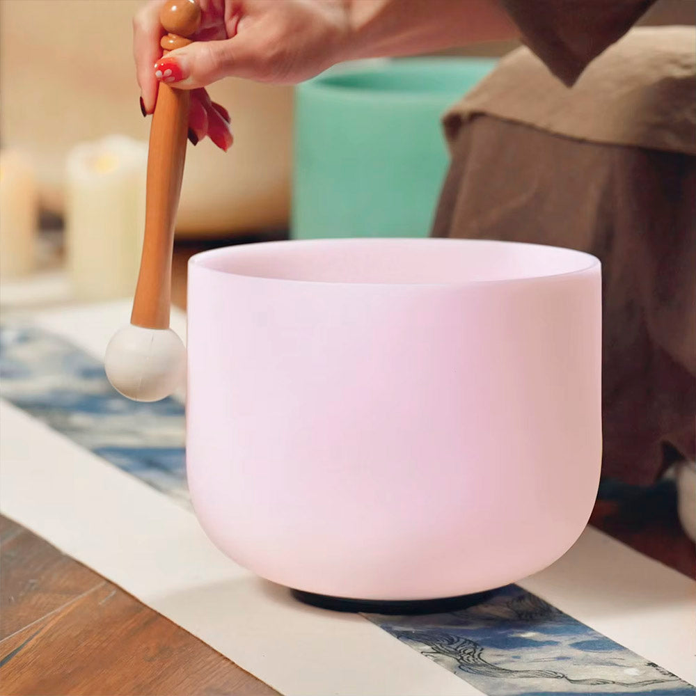 CUARZO BLANCO CON CUARZO ROSA - 8" A 11", 432 HZ TONO PERFECTO (RESERVA)